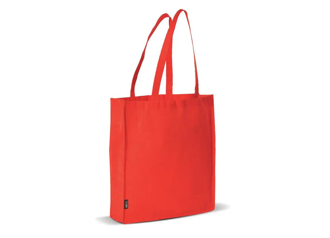 Non-Woven Tragetasche mit Bodenfalte 75g/m² – Leuchtendes Rot TK Gruppe® Grosshandel 