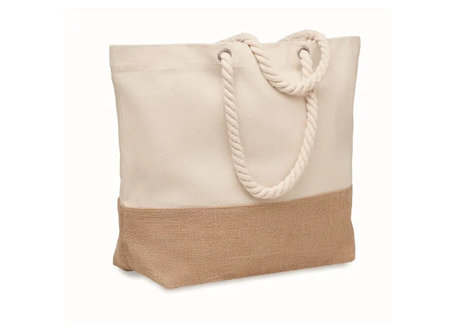 Beige PANTAI Canvas Strandtasche 280g/m² – Robust & Stilvoll TK Gruppe® Grosshandel 