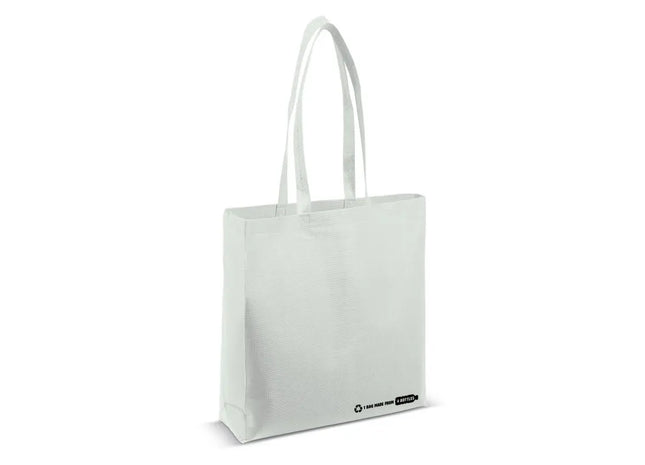 R-PET Umhängetasche in Reinweiß 100g/m² – Schlicht und Öko TK Gruppe® Grosshandel 