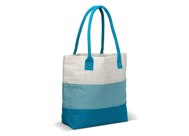 Blaue Jute-Strandtasche 340g/m² – Umweltfreundlich & Robust TK Gruppe® Grosshandel 