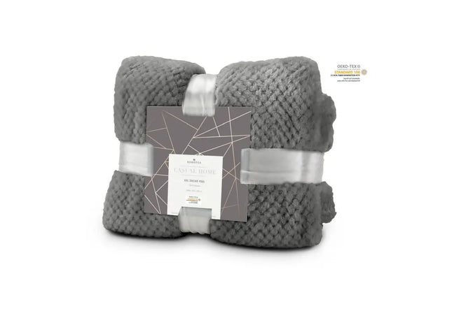 XXL Kuscheldecke Feel - Große Decke in Grau, 220x240 cm, 275 g/m² - extra weich TK Gruppe® Grosshandel 