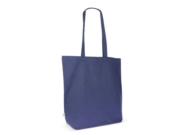 GOTS Zertifizierte Tasche mit Langen Henkeln, 270 g/m² in Dunkelblau – Robust & Chic TK Gruppe® Grosshandel 