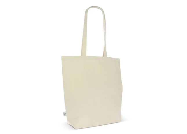 GOTS Zertifizierte Tasche mit Langen Henkeln, 270 g/m² in Ecru – Öko-Freundlich & Elegant TK Gruppe® Grosshandel 