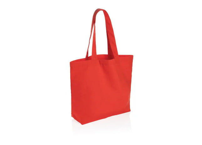 Impact Aware™ rCanvas Shopper 240g/m² mit Tasche in Luscious Red – Stilvoll & Öko-Bewusst TK Gruppe® Grosshandel 