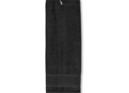 GOLFI Multifunktionales Handtuch aus 100% Baumwolle (430 g/m²) - schwarz, ideal für Sport und Fitness TK Gruppe® Grosshandel 