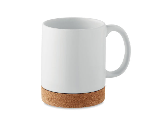 Sublimationsbecher aus Keramik und Kork