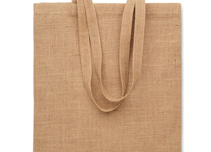 Jute-Einkaufstasche mit langen Henkeln