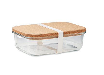 Lunchbox aus Glas mit Korkdeckel