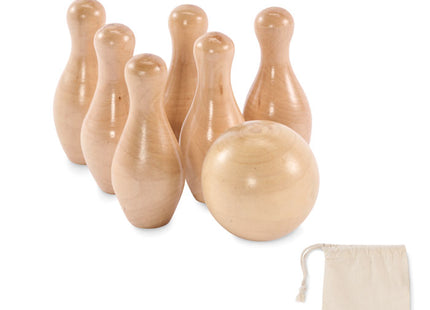 Mini-Bowlingset aus Kiefernholz