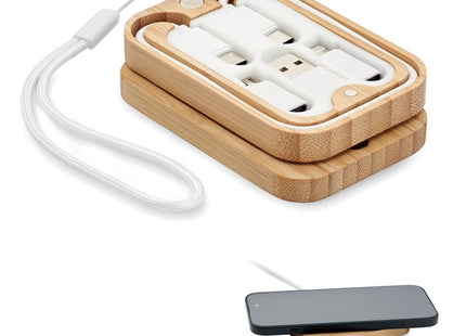 15-W-Wireless-Ladegerät aus Bambus