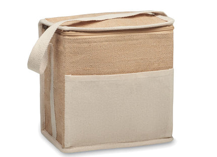 Kühltasche aus Jute und Canvas, 3 l