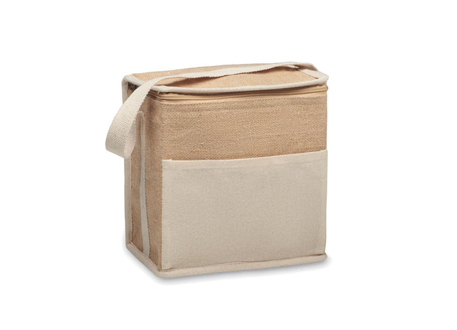 Kühltasche aus Jute und Canvas, 3 l