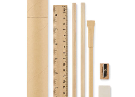 Briefpapierset aus Papierröhren