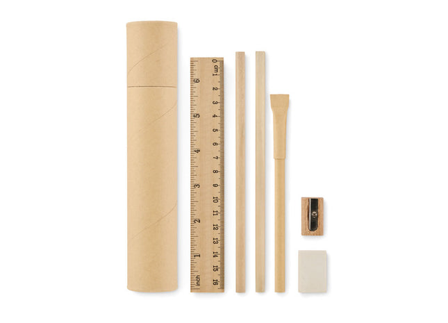 Briefpapierset aus Papierröhren
