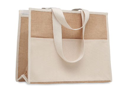 Kühltasche aus Jute und Canvas