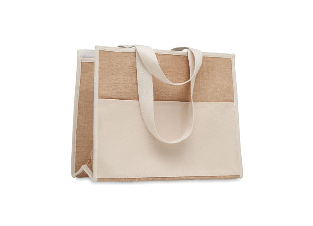 Kühltasche aus Jute und Canvas