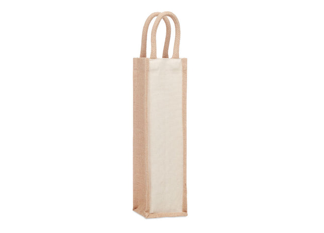Jute-Weintasche für eine Flasche