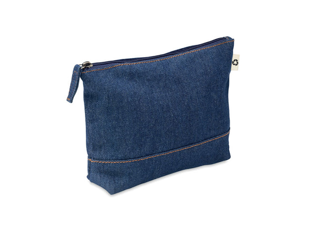 Kosmetiktasche aus recyceltem Denim