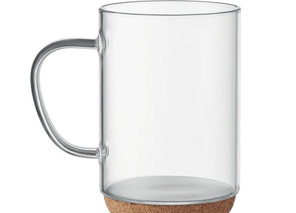 Glasbecher 400ml mit Korkboden