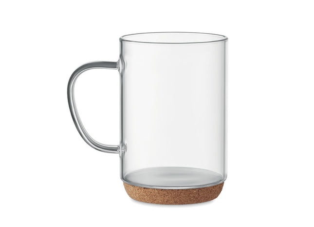 Glasbecher 400ml mit Korkboden