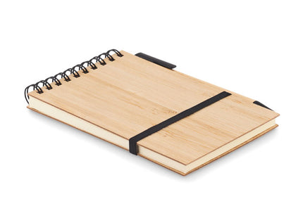 A6 Bambus-Notizblock mit Stift