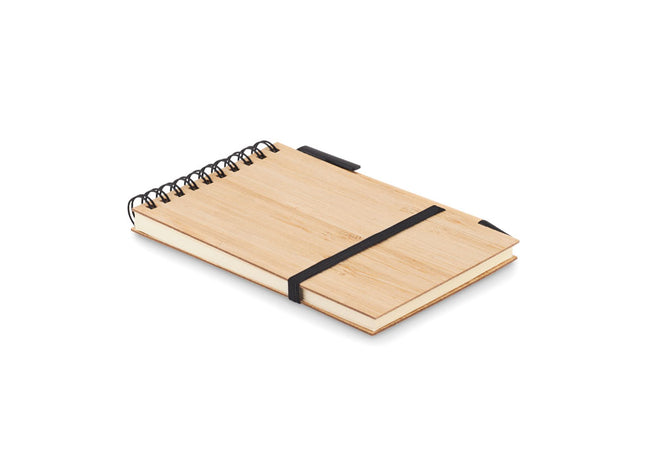 A6 Bambus-Notizblock mit Stift