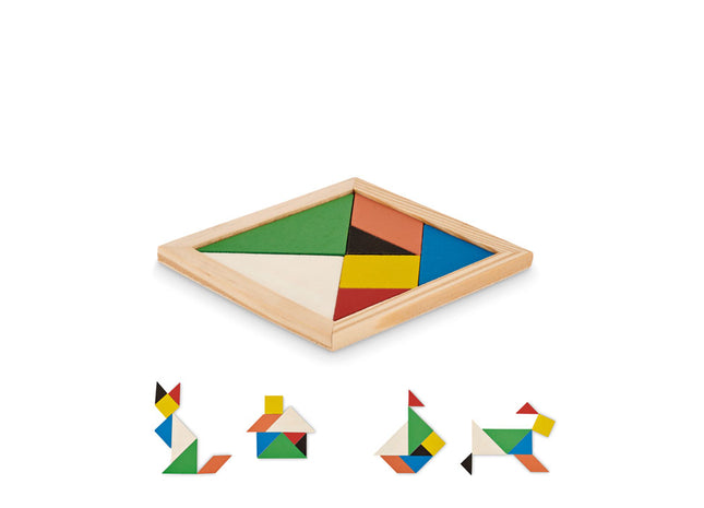 Tangram-Puzzle aus Holz