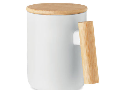 Porzellanbecher mit Deckel 380 ml