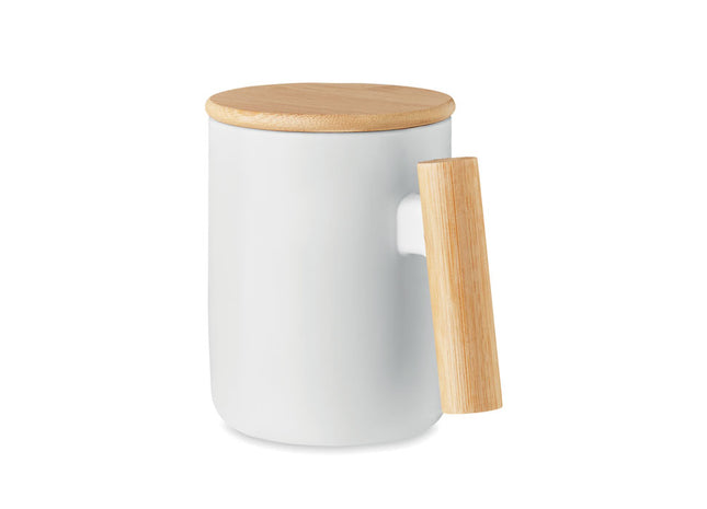 Porzellanbecher mit Deckel 380 ml