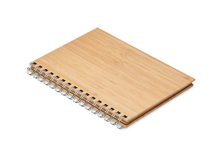 Bambus-Notizbuch mit Ringbindung im A5-Format