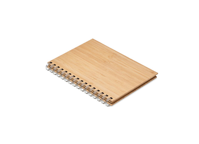 Bambus-Notizbuch mit Ringbindung im A5-Format
