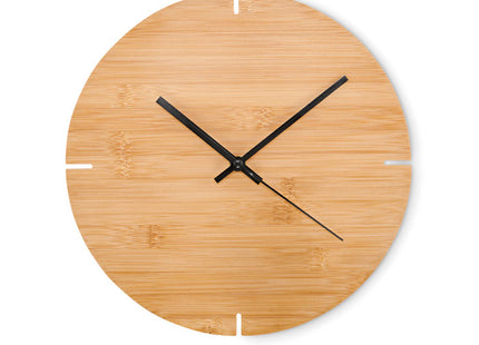 Runde Wanduhr aus Bambus