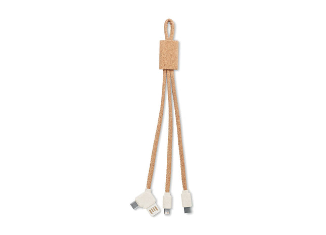 3-in-1-Ladekabel aus Kork