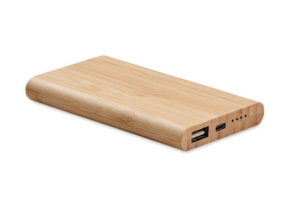 4000 mAh Bambus-Powerbank