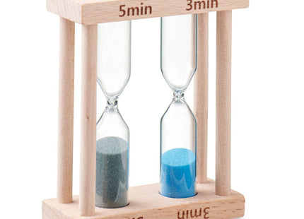 Set mit 2 Sanduhren aus Holz