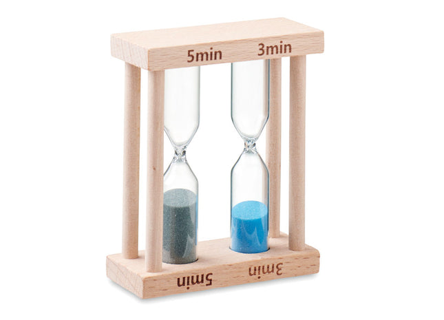 Set mit 2 Sanduhren aus Holz