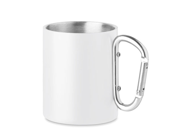 Metallbecher und Karabinergriff
