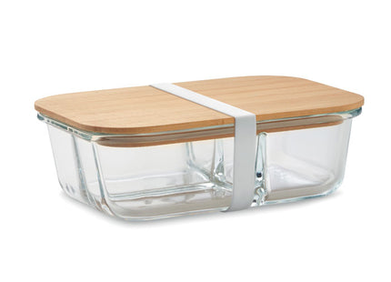 Lunchbox aus Glas mit Bambusdeckel