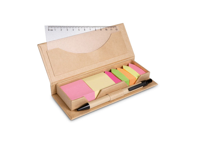 Recyceltes Haftnotiz-Set mit Stift