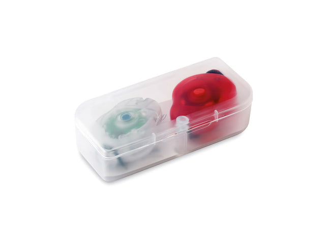 2 Fahrradlichter in PP-Box