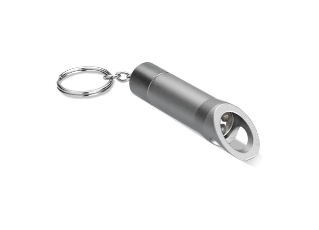 Schlüsselanhänger mit Taschenlampe aus Metall