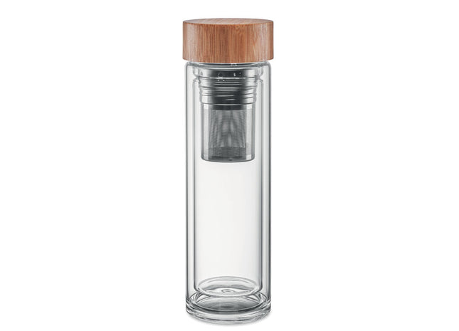 Doppelwandige Glasflasche 400ml