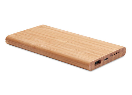 Kabellose Powerbank aus Bambus