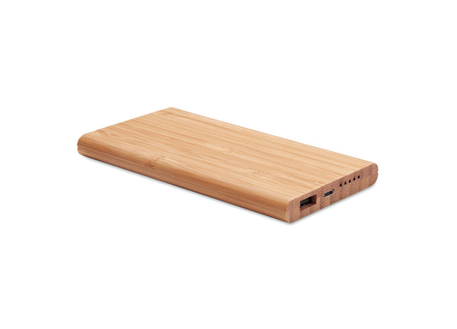 Kabellose Powerbank aus Bambus