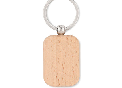 Rechteckiger Schlüsselanhänger aus Holz