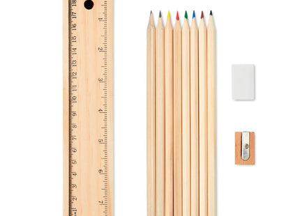 Schreibwarenset in Holzbox