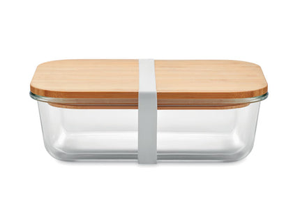 Lunchbox aus Glas mit Bambusdeckel