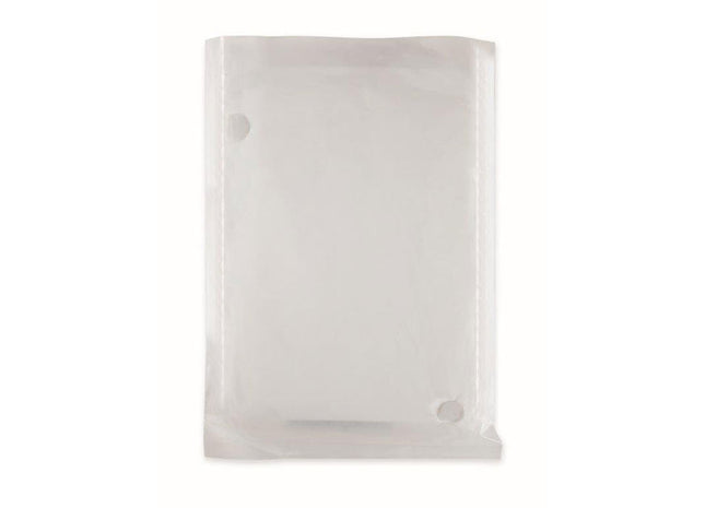 Biologisch abbaubarer Poncho und Tasche