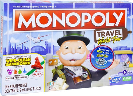 Monopoly Spel Travel World Tour 27x40cm (Taal: Engels)