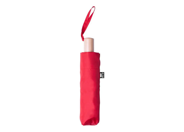 Brosian RPET Regenschirm - rot/natur: Umweltfreundlich, robust, stilvoll TK Gruppe® Grosshandel 
